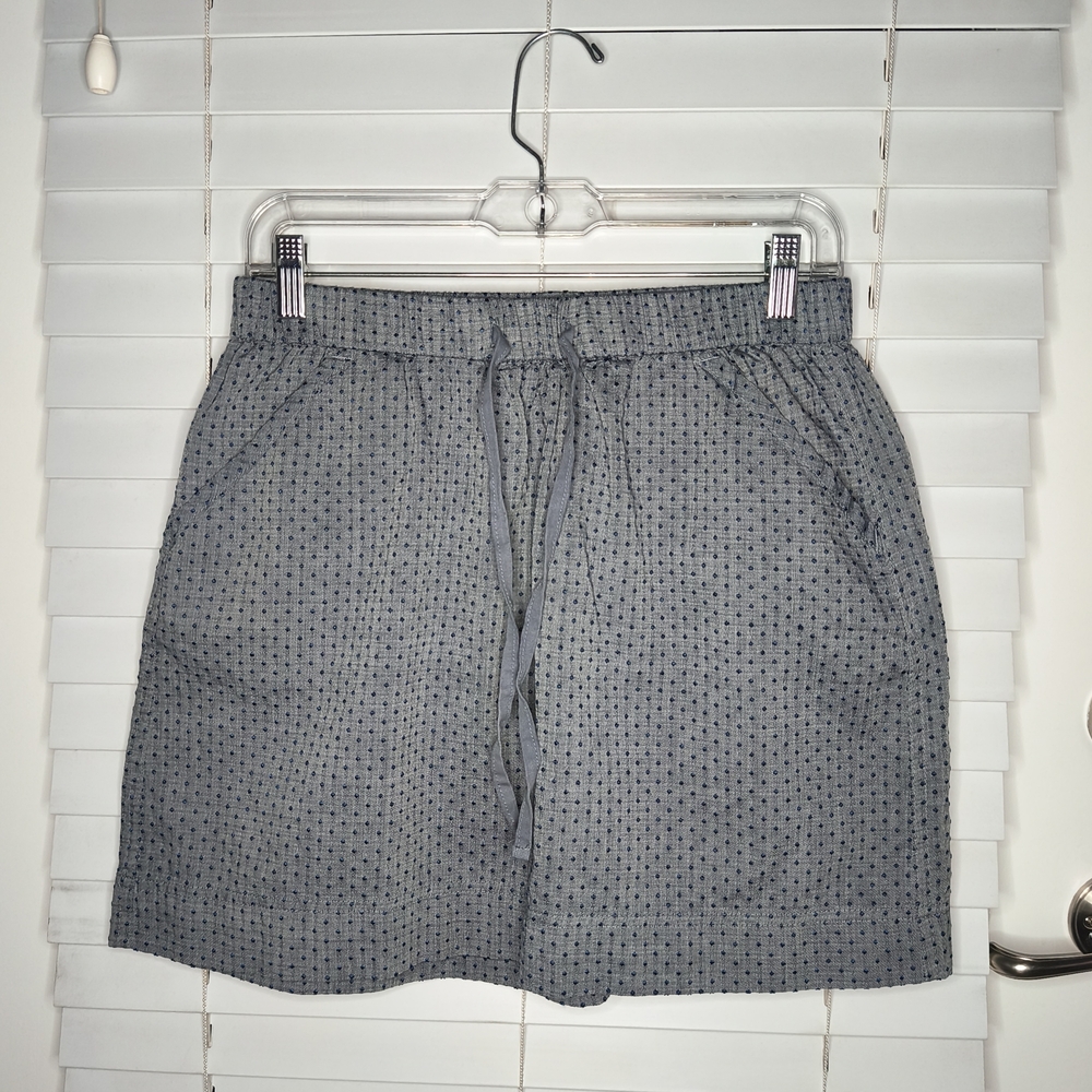 Merona Women's Skirt Size M Grey Mini Cotton Polyester Blend Pockets